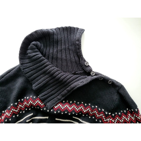 Chaps Turtleneck Sweater Womens L Southwestern Aztec Thick Cotton New - Picture 7 of 13